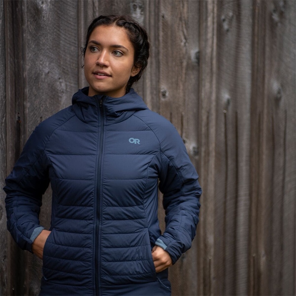 Outdoor Research Jacket Women's Shadow Insulated Hoodie Navy Blue Size S NEW